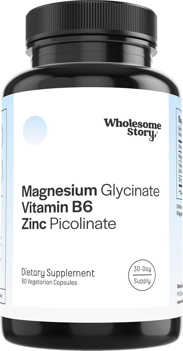 Zinc Picolinate, Magnesium Glycinate Supplements with P5P Vitamin B6 | Magnesium and