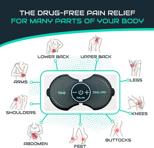 Pro 1000 Wireless Tens Unit for Pain Relief, Mini Tens Massager, Portable Electric Muscle Stimulator