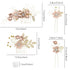 inSowni 20 Pack Bridal Wedding Hair Combs, Dusty Pink & Blue Flower Hair Pins, Floral Accessories