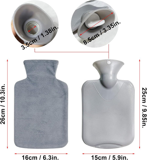 Hot Water Bottle Wearable, Wrap Around Hot Water Bottle Bottle Warmer with Longer Belt for Period Pain Relief Neck