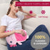 Microwave Heating Pads for Cramps & Period Pain Relief, 13" x 10" Cuddle & Cute Axolotl Microwavable Heating Pad for Menstruation with Washable Cover, Moist Heat Pack, Pink