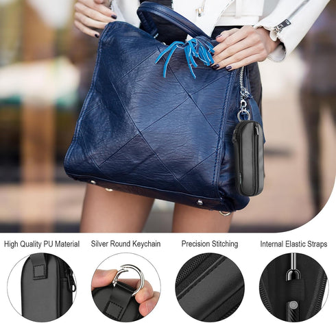 Beautyflier Ear Wax Removal Tools Storage Bag - PU Soft Leather Case for BEBIRD Ear Cleaner Endoscope Kit (Bag Only)