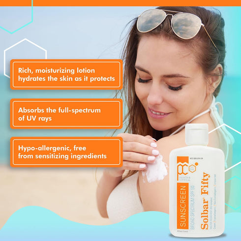Person & Covey SPF 50 Sunscreen, 4 Fl. Oz - Broad Spectrum Face & Body Sun Cream, Water-Resistant