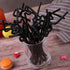 300 Pcs Black Flexible Plastic Straws, BPA-Free Disposable Bendy Straws, 10.2" Long, 0.23'' Diameter