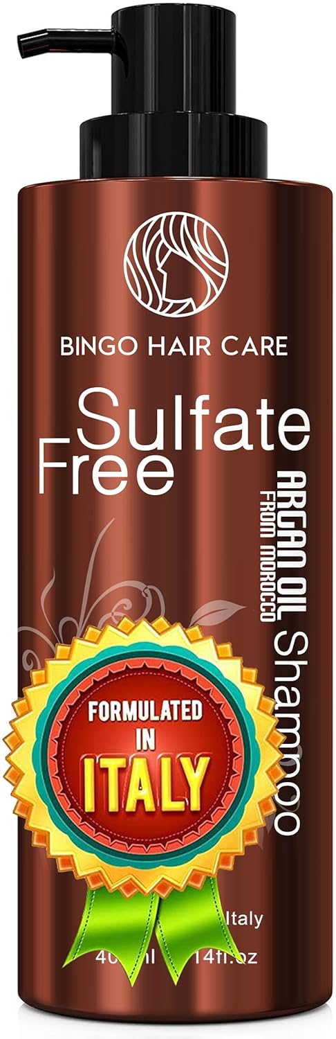 Moroccan Argan Oil Shampoo - Sulfate Free Hydrating Treatment for Curly, Frizzy, Damaged Hair