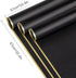 RUSPEPA 20 Sheets Flower Wrapping Paper - Gold Edge Waterproof Floral Bouquet Wrapping Paper - Florist Supplies Packaging Paper for Birthday, Wedding and DIY Crafts - Black