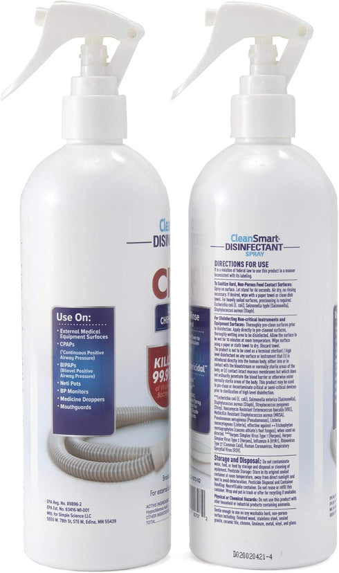 CPAP Disinfectant Spray CleanSmart, 16 oz (Pack of 2)