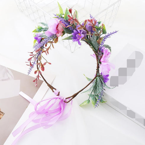 Vivivalue Fairy Floral Crown Woodland Headband, Flower Headpiece Hair Wreath for Women Girls