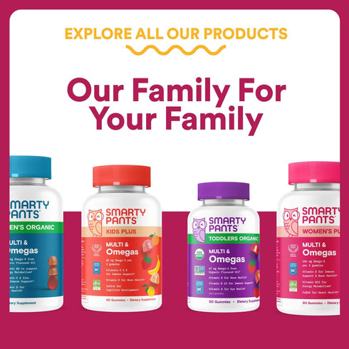 Gummy 50 3 CoQ10, D3, B12, B6, 90 Count (30 SmartyPants Multivitamin for Women and Over, Omega (DHA/EPA), Methylfolate