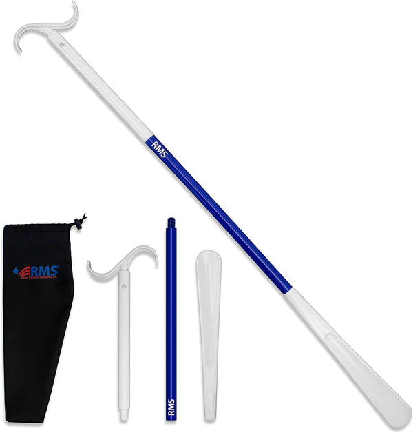 RMS 35.5 Inch Extra Long Dressing Stick Aid for Shoes, Socks, Shirts, Pants with Travel Bag