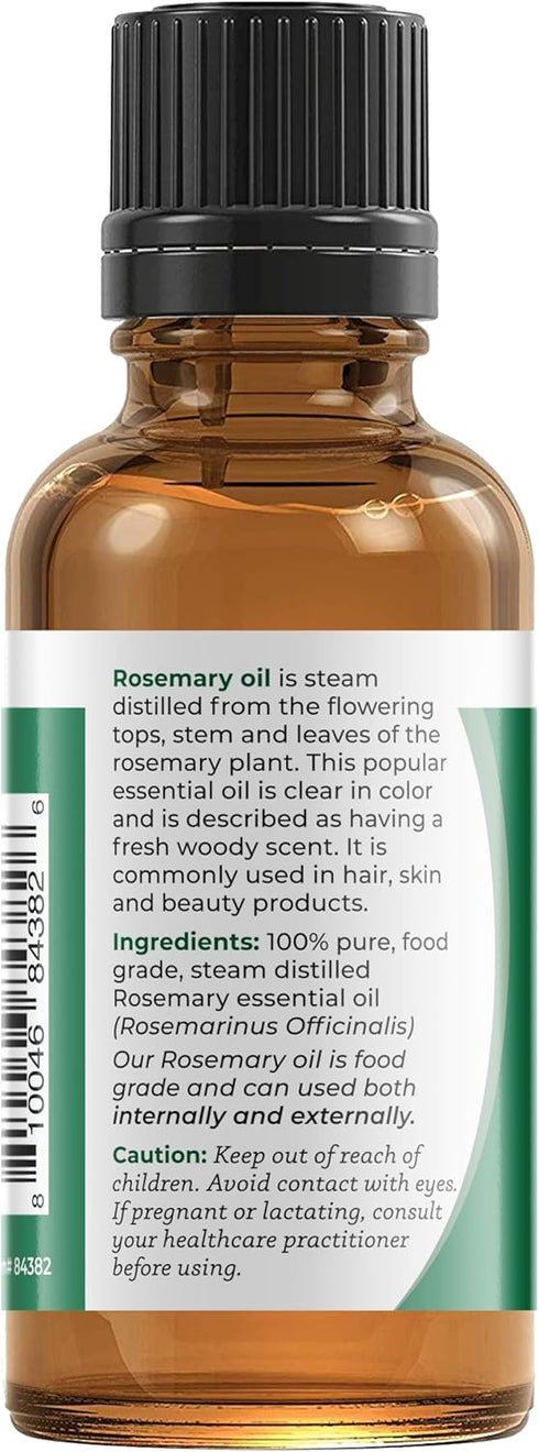 Viva Doria 100% Pure Moroccan Rosemary Essential Oil 30 mL (1 Fluid Ounce) - Undiluted, Food Grade