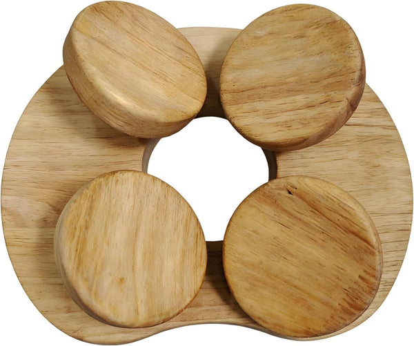 Vestamore Wooden Sauna Headrest, Natural Wood Accessories, Neck Relax, Lumbar Support, 9.1 x