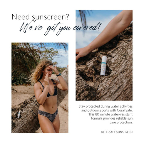 Reef Safe Sunscreen SPF 50 Facestick - Biodegradable, Zinc, Vitamin E, Oxybenzone & Octinoxate Free, Made in USA