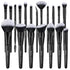 19Pcs ULTRA SOFT Black Labeled DENSE HAIR Makeup Brushes Set - Includes Large Powder and Blending Brushes