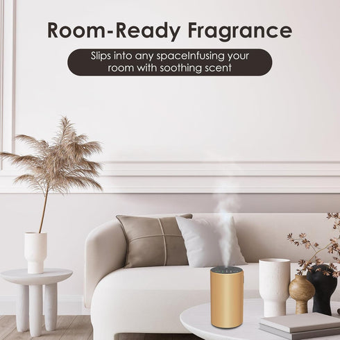 Waterless Essential Oil Diffuser, Battery Powered Mini Scent Air Machine, Aromatherapy Mist Diffuser for Home Room Car