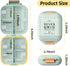 WMuxvia 2-Layer 7 Weekly Pill Organizer Compartments, Airtight Moisture-Proof Pill Box, Food-Grade Portable Travel Pill