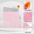 Nail Art Brushes Set, 15Pcs Nail Design Brushes Kit for Home Manicure, Small Detail Brushes for Fine Nail Art DIY