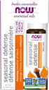 NOW Foods Essential Oils, Seasonal Defense Roll On, Non-GMO Project Verified, Cleansing Blend, Topical Aromatherapy,