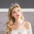 Luxury Purple Crystal Crown, Baroque Rhinestone Tiara and Bridal Crown Headband