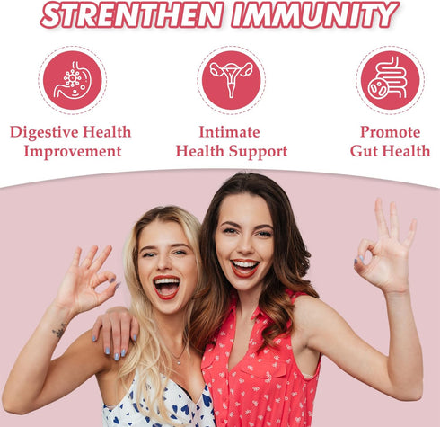Skiseoy Gummies Gummies Immune Gummy 90 Counts Pineapple for Women pH - Feminine Balance for Flora and Vaginal Health +