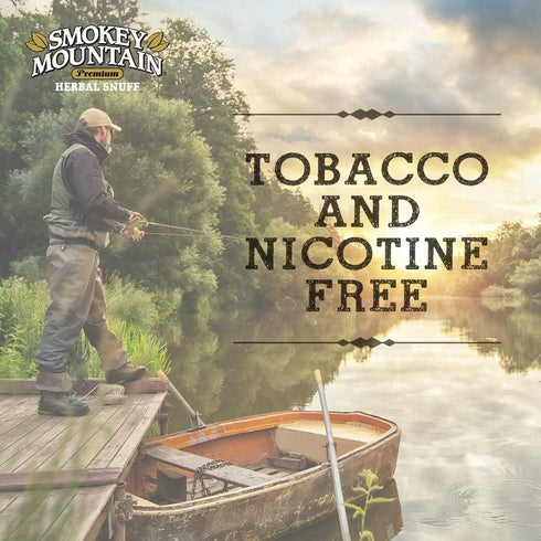 Smokey Mountain Herbal Long Cut - Cherry - 1 Can, Tobacco Free and Nicotine Free Snuff