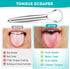 2 Pack Metal Tongue Scraper for Adults, Stainless Steel Cleaner with Travel Case, Reusable for Oral Care