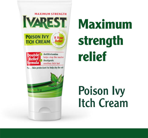 Ivarest Anti-Itch Cream, Maximum Strength Poison Ivy Relief Product, 2 Ounce