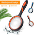 2PCS Upgrade 10X Magnifying Glass - Large Handheld Magnifier for Kids/Seniors Reading, 3 Inch Shatterproof Rubber Handle