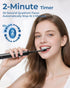 Tgbhcom 4 1 180-Day 6 IPX7 2-Minute Black Electric Toothbrushes, with Brush Heads, Travel Toothbrush Case, for Adults