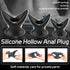 Yoikun Black Hollow Butt Plug, Silicone Butt Plug Anal Expander Vaginal Expander Anal Stretcher for Anal Trainer Anal