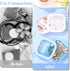 Prudiut Hair Tie Organizer, Small Hair Clip Jewelry Holder for Baby Teen Girl Women, Blue and White