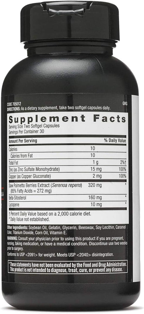Pack, 60 GNC Men's Prostate Formula, Twin Softgels per Bottle, Supports Normal Reproductive Function
