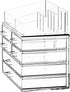 ZHIAI Stackable Storage Drawers, Clear Acrylic Bathroom Counter Organizer for Makeup, Kitchen, Home Storage