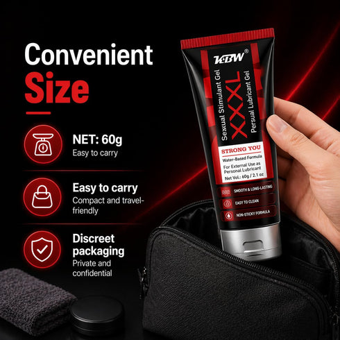 KBW 2.0 Oz Sexual Stimulant Gel, Water-Based Formula, Smooth & Long-Lasting, Non-Sticky, Easy to Clean, External Use