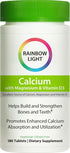 Rainbow Light Calcium With Magnesium and Vitamin D3 Tablets, 180 Count - Bone Health and Teeth Support Supplement