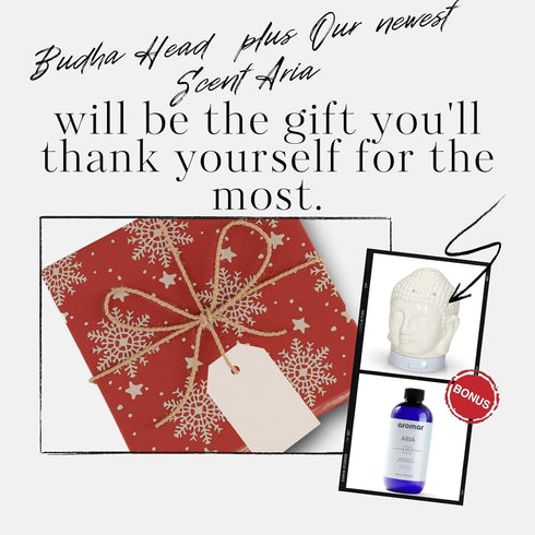 White Buddha Ceramic Essential Oil Diffuser by Aromar