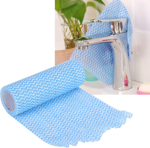 Cleaning Cloths Wipe Roll, Reusable Kitchen Cleaning Wipe, Wash Rags for Home, Kitchen Use (Blue)