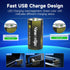 Newsellpo 4 Pack, 1.5V 5000mWh LR14 4-in-1 Rechargeable C Batteries Lithium C Size Battery C Cell with USB-C Charging