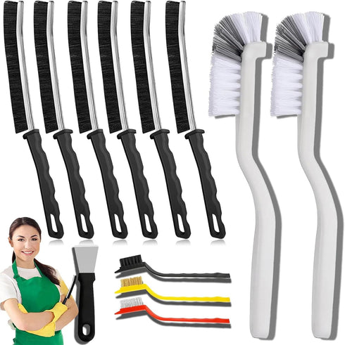 TURUM Crevice Cleaning Brush - Grout Scrub Brush, House Cleaning Supplies, Gap Cleaning