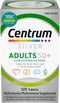 Centrum Silver Multivitamin for Adults 50 Plus, Vitamin D3, B-Vitamins, Gluten Free, 125 Ct Supplement for Memory