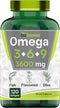 Triple Omega 3? 6? 9: 3600mg x 120 Softgels | Omega Essential Fatty Acids from Fish Oil, Flaxseed Oil, & Olive Oil