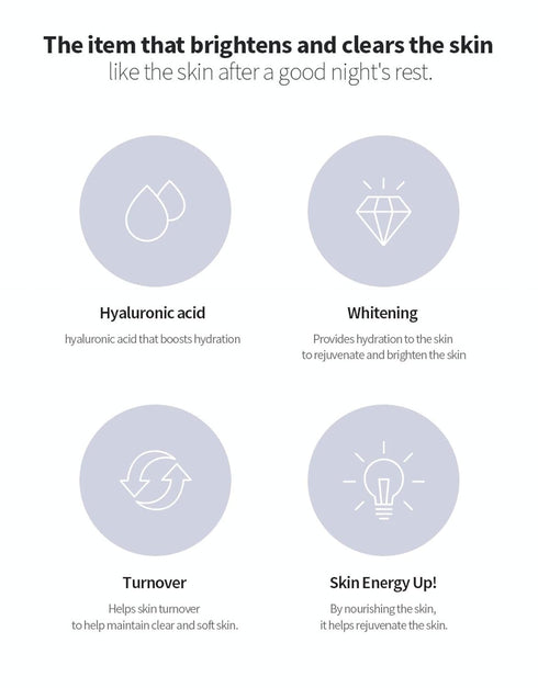 SNP Diamond Water Sleeping Pack - 20 Pack Brightening & Tightening Masks for All Dry Skin Types