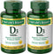 Nature's Bounty Vitamin D3, Immune Support, 125 mcg (5000iu), 240 Ct - Rapid Release Softgels, Pack of 2