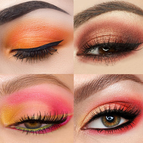 Peach Please 18 Colour Eyeshadow Palette for Beauty, Matte Metallic Sparkle Shimmer Eye Makeup for Girls & Highlighter