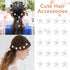 YISSION 20Pcs Mini White Rhinestone Flower Hair Clips, Decorative Hair Barrettes and Pins for Girls Women Bridal