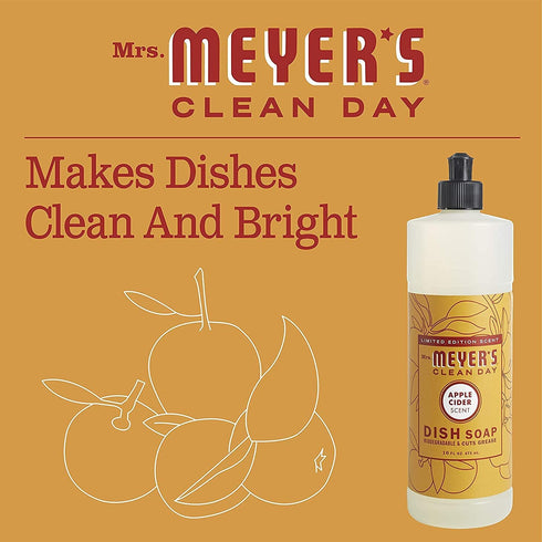 Mrs. Meyer's Liquid Dish Soap, Apple Cider, 16 OZ (Pack of 1)