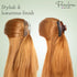 Parcelona French Basic Medium 3 1/2" Celluloid Claw Clips, Durable Styling Hair Accessories (Shell and Clear)