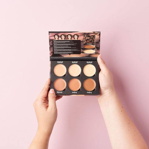 W7 Lift & Sculpt Cream Contour Kit - Makeup Palette for Concealing, Highlighting & Contouring - Step-by-Step