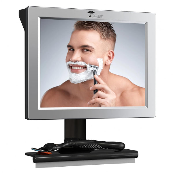 ToiletTree Products Fogless Shower Mirror with Squeegee, Adjustable Anti-Fog Bathroom Mirror