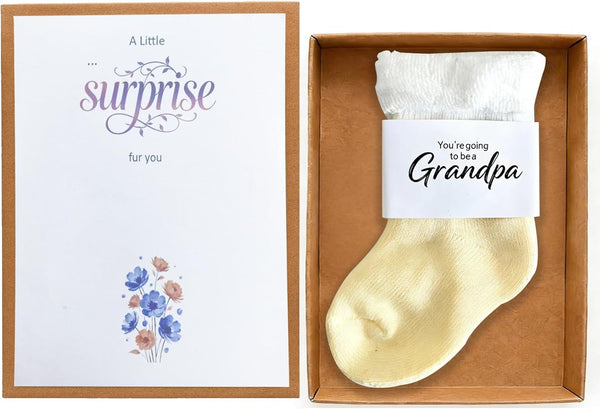 JLLYGOUS Pregnancy Announcement Box, Five Card Options, Including Baby Socks, Personalized Gifts, Pregnancy